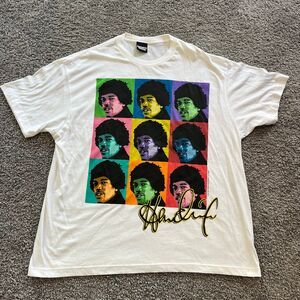 Vintage Y2K 2008 Jimi Hendrix Rocks Pop Art T Shirt White Mens Size XL